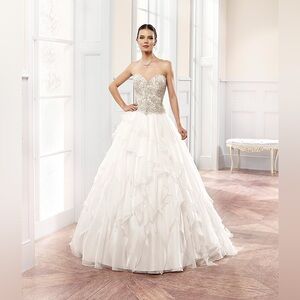 Ruffled Wedding Dress size 8